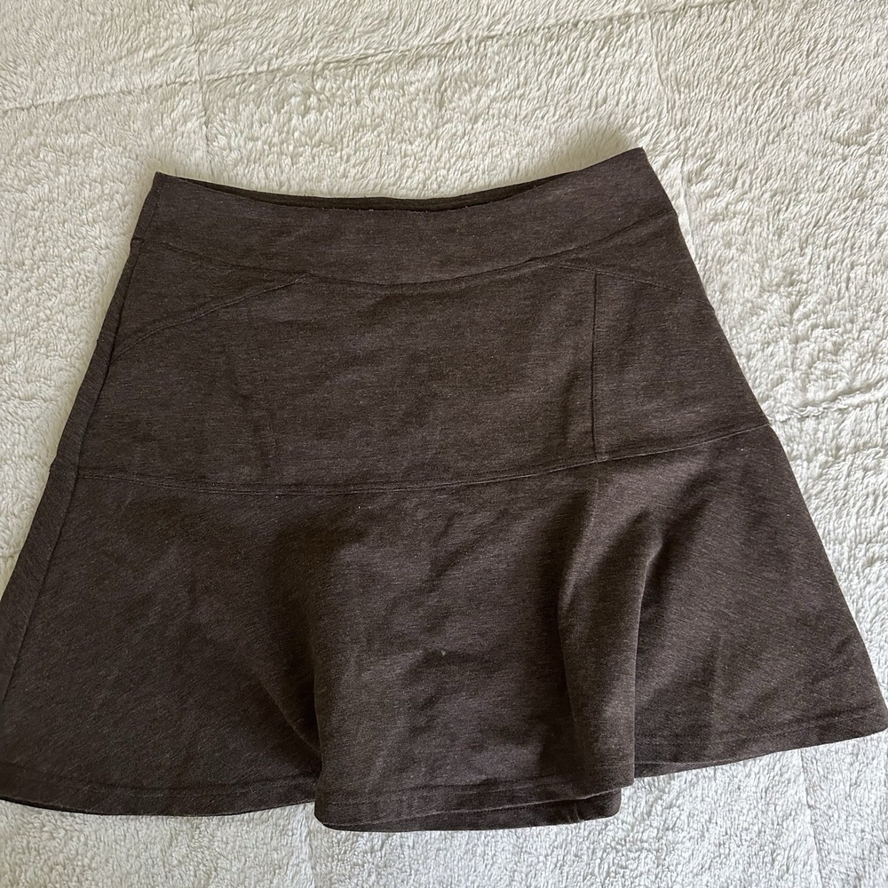 Prana Gianna Skirt Heather Ponte Knit Brown Size Medium